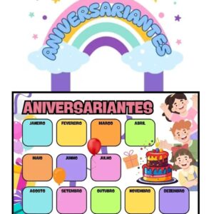 🎉 Calendário de Aniversariantes – Torne cada data especial na sua sala de aula! 🎉