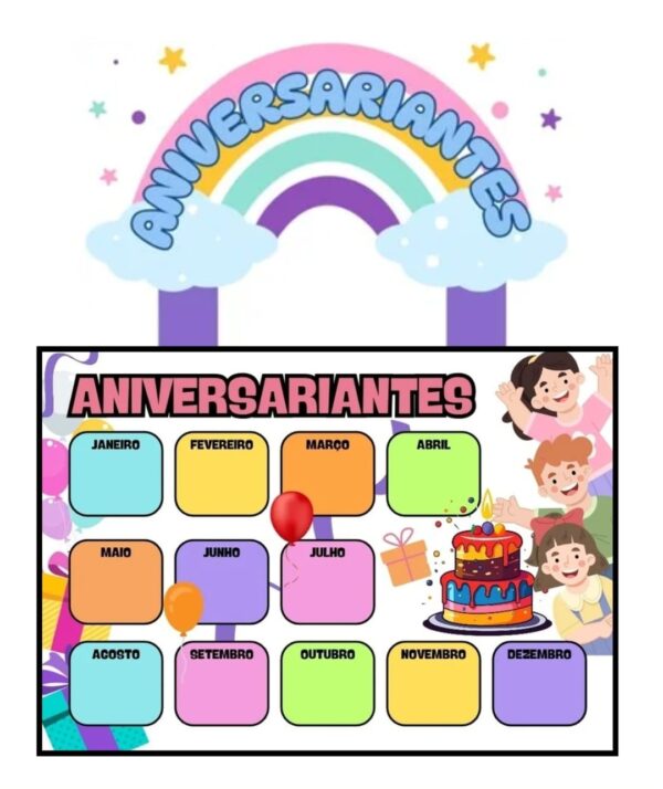 🎉 Calendário de Aniversariantes – Torne cada data especial na sua sala de aula! 🎉