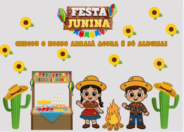 🎊 Painel Junino – Tema: Nosso Arraiá 🎊