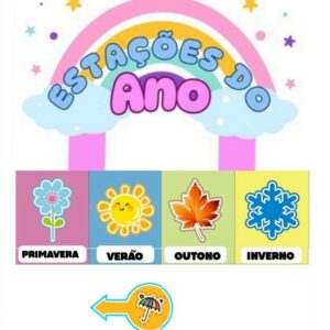 🍁☀️❄️🌸 Painel Estações do Ano – Aprendizado com cores e encantamento!