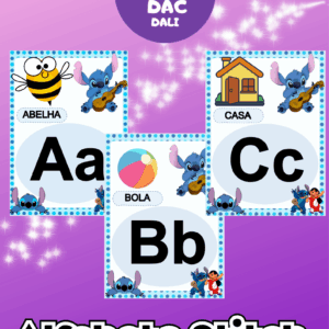 Alfabeto de A a Z Tema Stitch – Dac Dali Ensino 💙🌺
