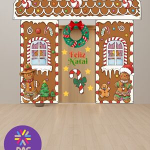 Enfeite de Porta “Casinha de Natal”